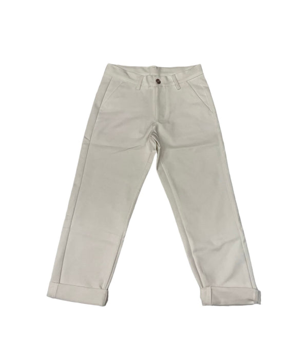 Pantalone con Bottone e Tasche a Filo