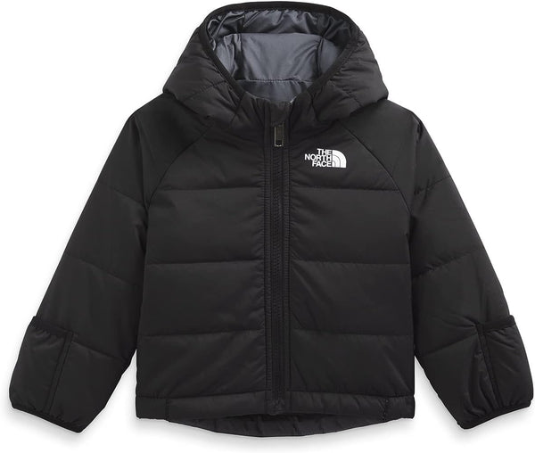 Giubbino Double-Face con Cappuccio Chiusura a Zip Logo sulla Parte Sinistra del Petto