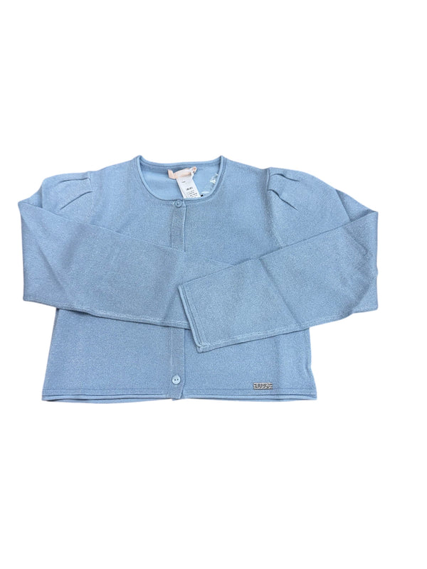 Maglia cropped glitterata con bottoncini