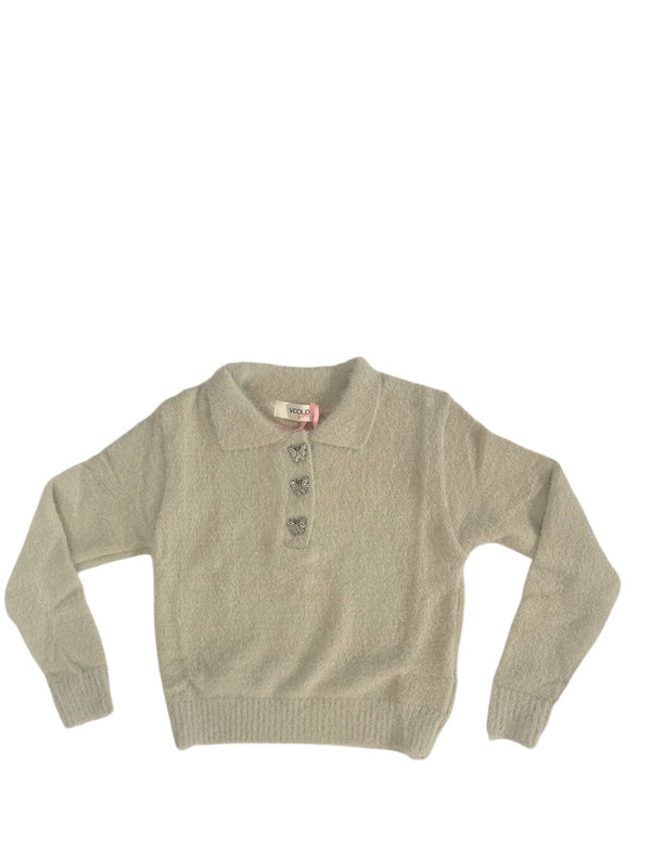 MAGLIONE CON COLLETTO E BOTTONI