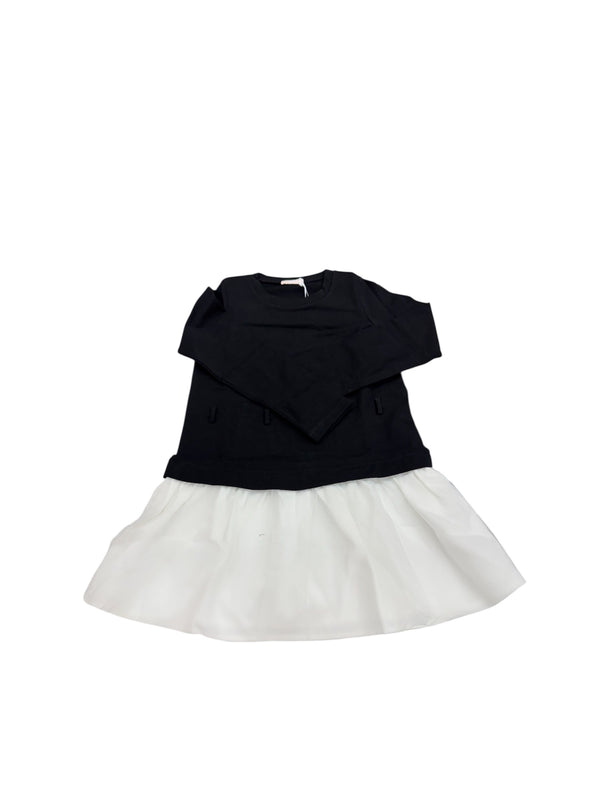 Abito in felpa con gonna in tulle