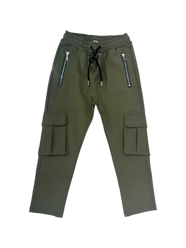 Pantalone con zip e tasconi