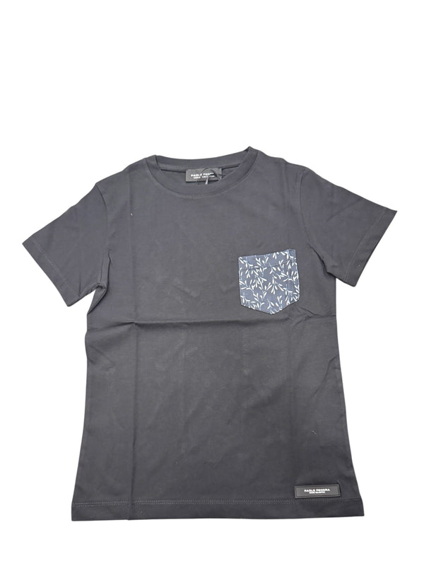 T-shirt con tasca e stampa