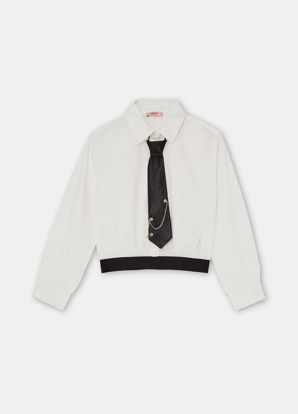 Camicia di cotone  con cravatta