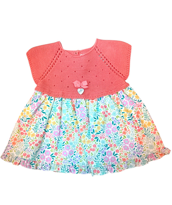Vestito in lana e cotone