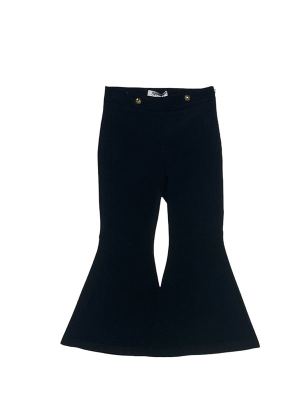 Pantalone a Zampa con Bottoni in oro