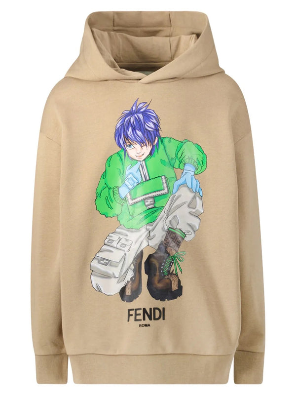 Felpa con cappuccio con stampa