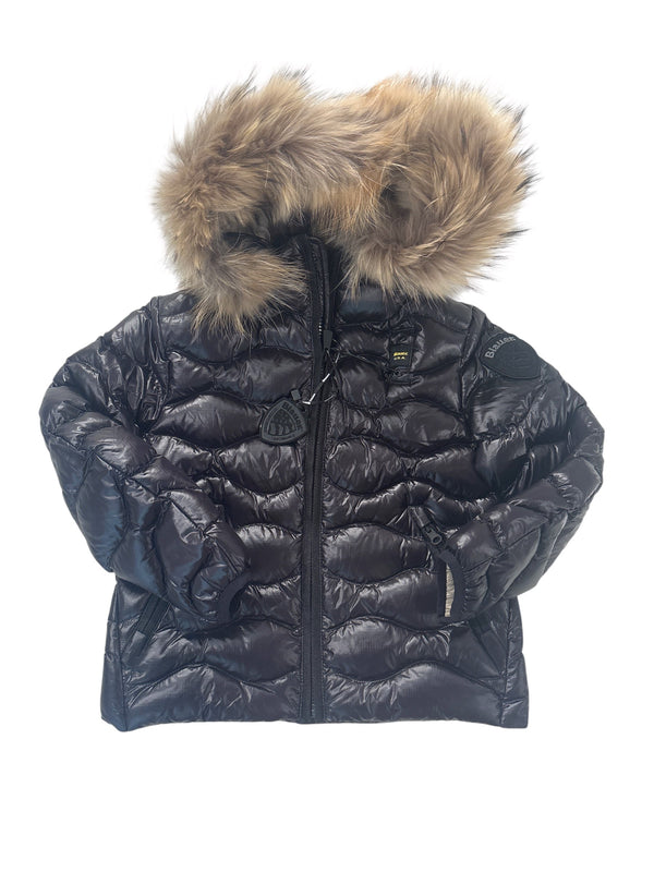 Giubbino in piuma d'oca con pelliccia