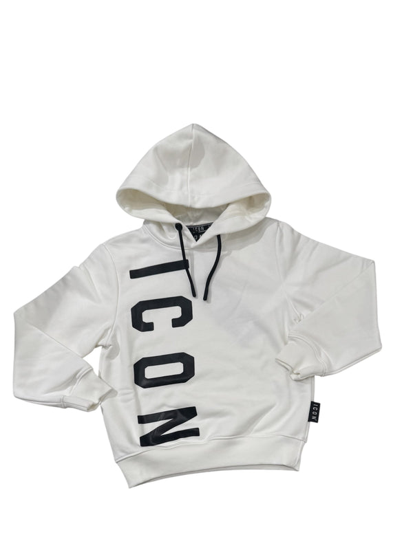 Felpa con cappuccio e scritta laterale