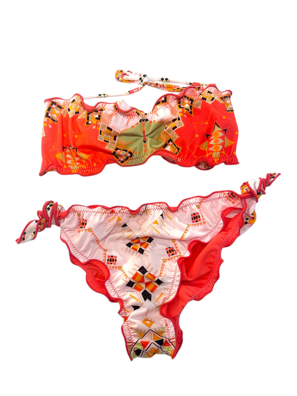 Costume due pezzi a fantasia