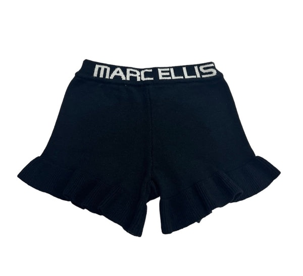 Shorts in Maglia con Ricamo Ruches, Elastico in Vita con Logo