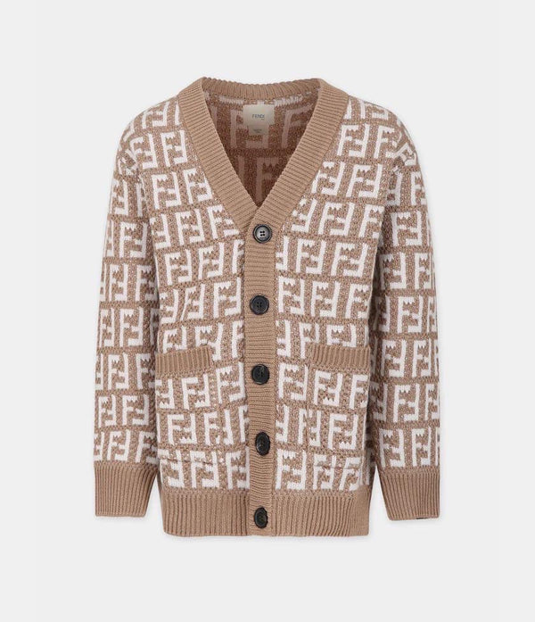 Cardigan con bottoni overlogo