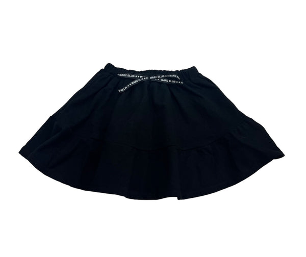 Gonna Felpa Tinta Unita con Applicazioni Fiocco Logo