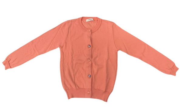 CARDIGAN GIROCOLLO CON BOTTONI FANTASIA