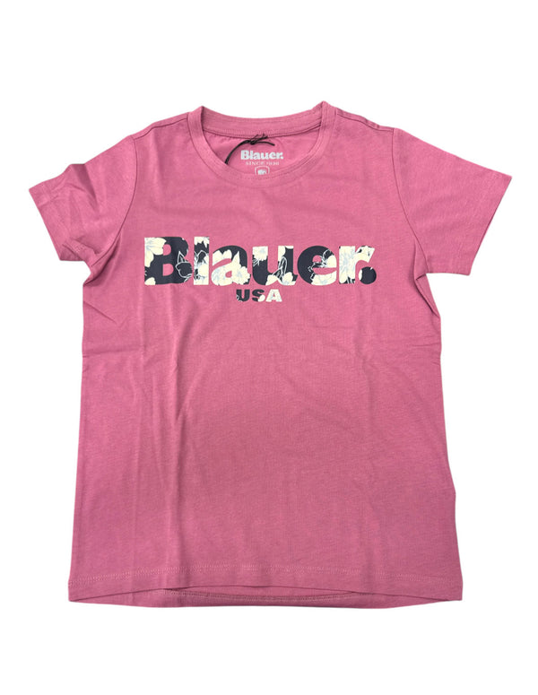 T-shirt mezza manica tinta unita con logo