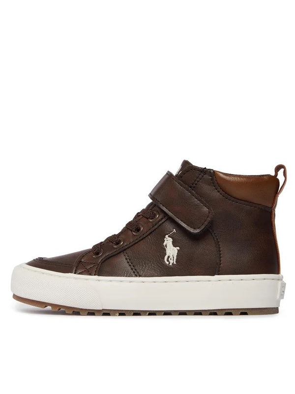 SNEAKERS ALTA CON LACCI E STRAPPO