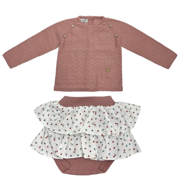 Tutina Spezzata con Coulotte in Filo di Cotone Fantasia