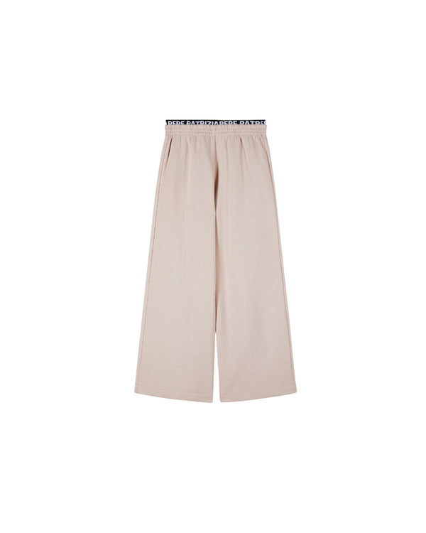 Pantalone in felpa con molla e scritta