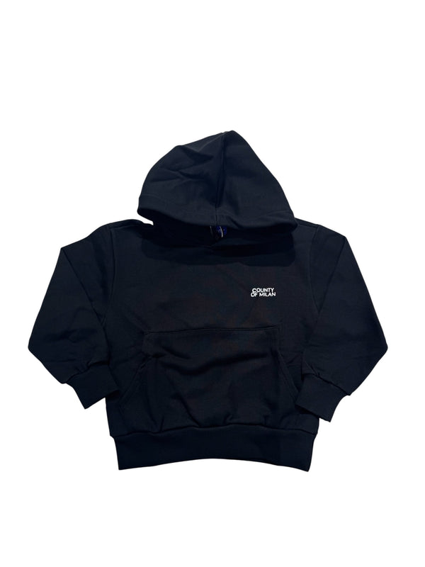 Felpa co cappuccio con croce sul retro