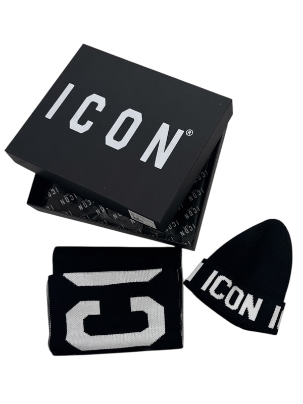Set sciarpa e cappello con logo