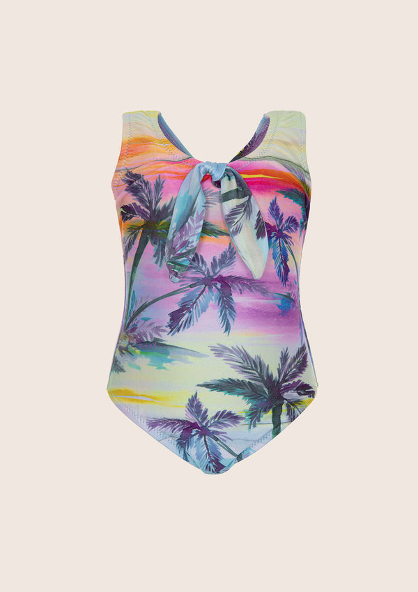Costume intero MONOKINI SUNDOWN in tessuto lycra a fantasia