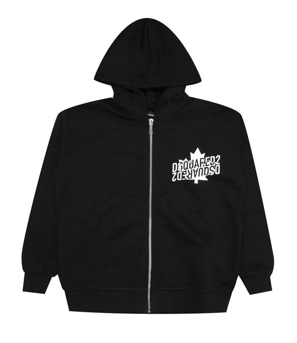 Felpa full zip con cappuccio