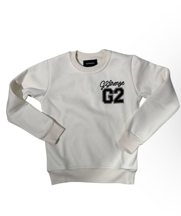 Felpa girocollo con doppia stampa