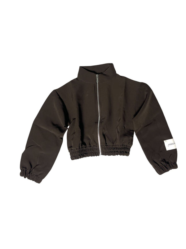 FELPA CROPPED GIROCOLLO CON ZIP