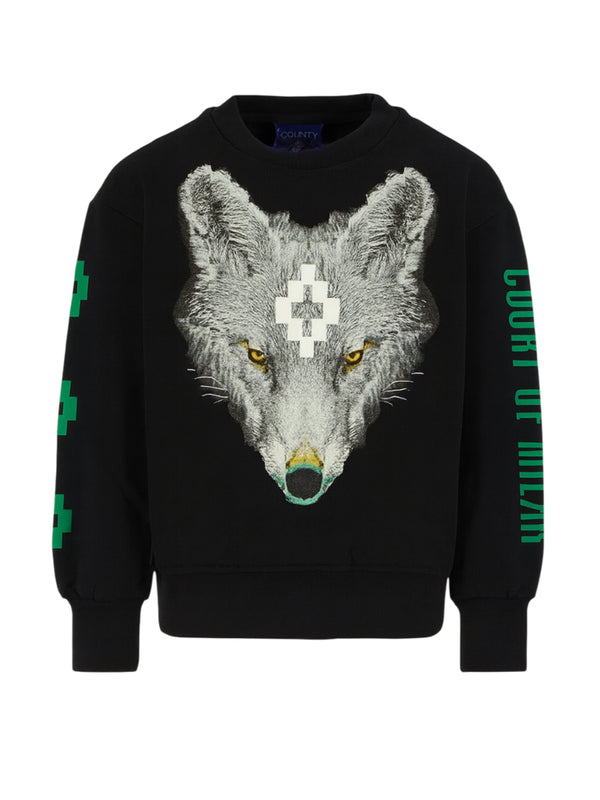 Felpa girocollo con stampa