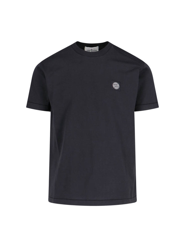T -SHIRT Manica corta con Logo Applicato sul Petto
