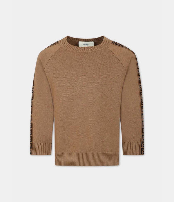 Maglia girocollo con banda con logo