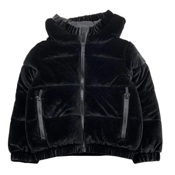 Giubbino imbottito con cappuccio ciniglia