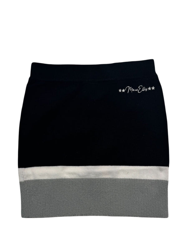 Gonna in lana con logo