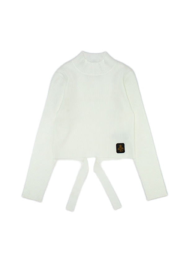 Maglia a coste con laccetto