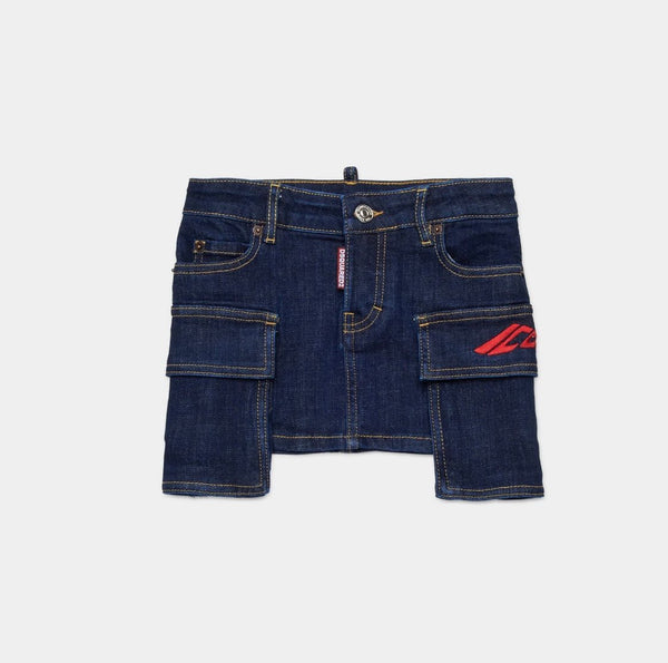 Gonna di jeans cargo con tasconi