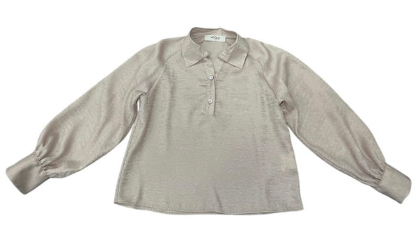 CAMICIA MORBIDA METALLIZZATA