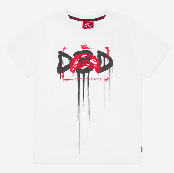 T-SHIRT SHARK STENCIL OVER