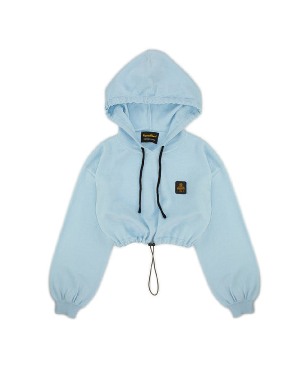 Maglia cropped con cappuccio