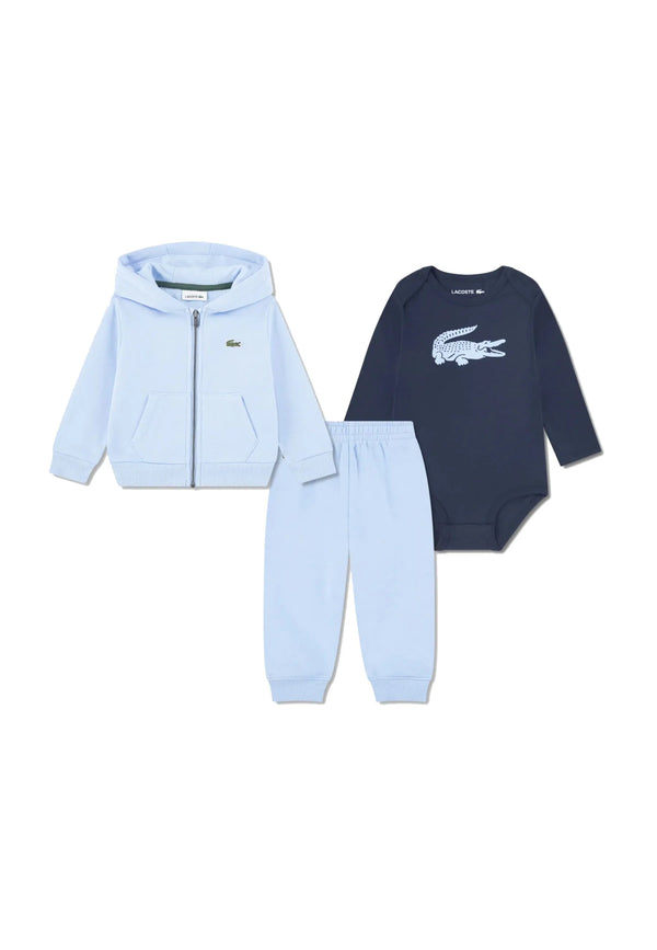 Tuta con zip cappuccio e t-shirt