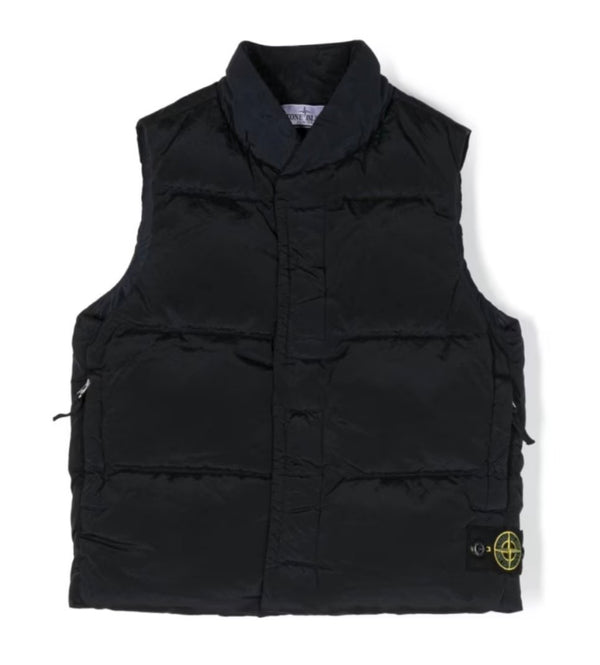 Gilet Imbottito con Spilla Rimovibile Tasche Laterali con Chiusura a ZIP