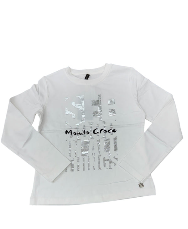 T-shirt tinta unita con logo