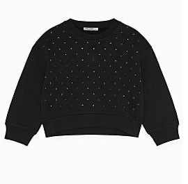 Felpa girocollo brillantinata