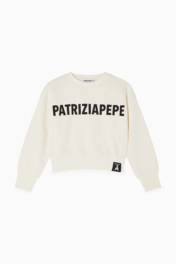 Felpa  girocollo con scritta al centro