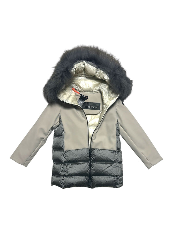 Giubbino con Cappuccio Pelliccia Winter Hybrid Parka Girl Fur