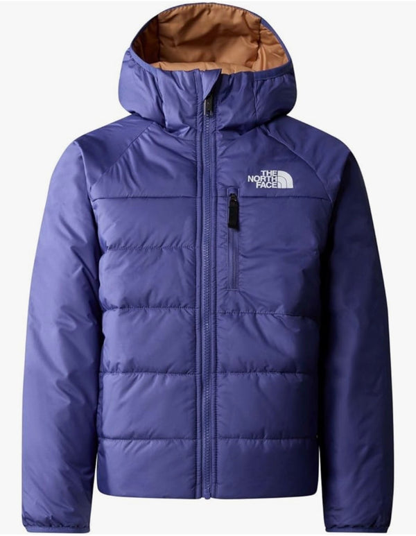 Giubbino Double-Face con Cappuccio. Tasca sul Petto con Chiusura. Logo