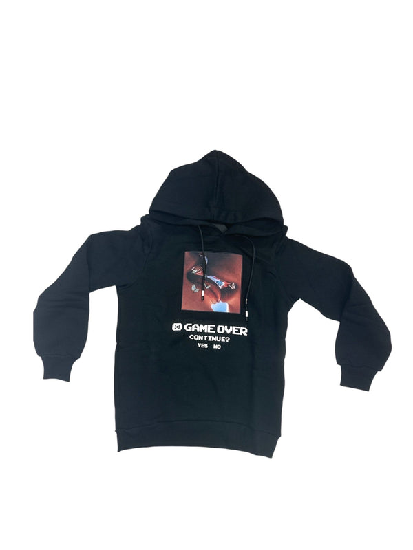 Felpa con Cappuccio con Stampato sul Petto