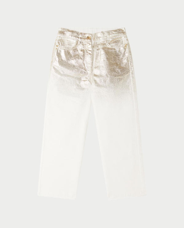 Pantalone a zampa bicolore