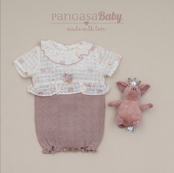 Pagliacetto di filo con camicia di cotone a fantasia
