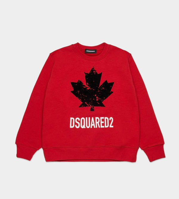 Felpa girocollo con stampa