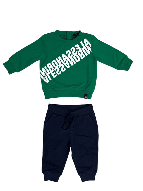 Completo felpa girocollo e pantalone